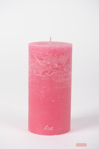 Bild von Rustic Zylinderkerze, 20cm x Ø100mm, fuchsia