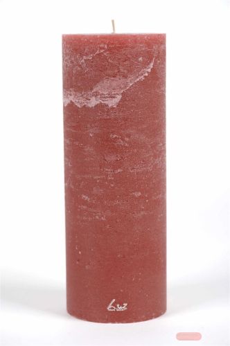 Bild von Rustic Zylinderkerze, 27cm x Ø100mm, braun