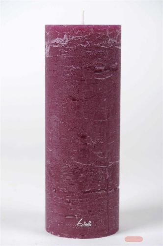 Bild von Rustic Zylinderkerze, 27cm x Ø100mm, grapejuice*