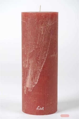 Bild von Rustic Zylinderkerze, 27cm x Ø100mm, coral*