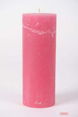 Bild von Rustic Zylinderkerze, 27cm x Ø100mm, fuchsia