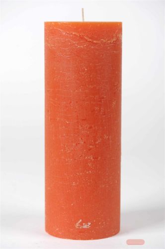 Bild von Rustic Zylinderkerze, 27cm x Ø100mm, orange