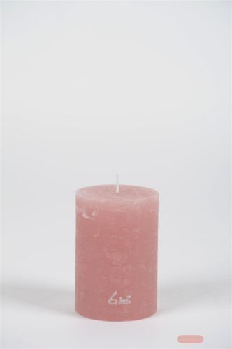 Bild von Rustic Zylinderkerze, 10cm x Ø70mm, taupe rosa