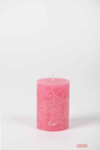 Bild von Rustic Zylinderkerze, 10cm x Ø70mm, fuchsia