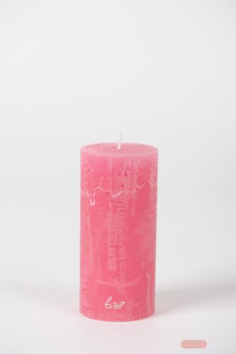Bild von Rustic Zylinderkerze, 15cm x Ø70mm, fuchsia