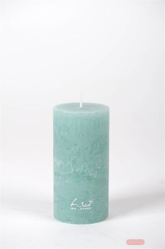 Bild von Rustic Zylinderkerze, 12cm x Ø60mm, lagune*