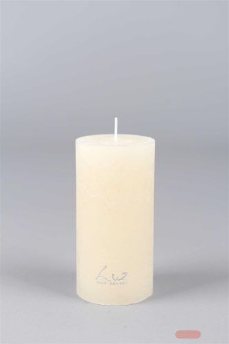 Bild von Rustic Zylinderkerze, 12cm x Ø60mm, asper weiss