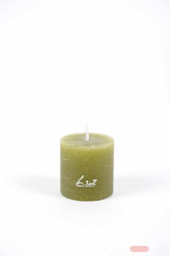 Bild von Rustic Zylinderkerze,   5cm x Ø50mm, scottish grün