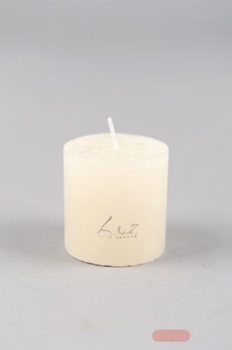 Bild von Rustic Zylinderkerze,   5cm x Ø50mm, asper weiss