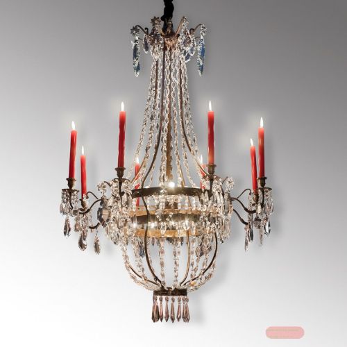 Bild von Lampe hängend, mit Kerzen