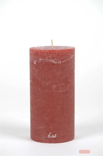 Bild von Rustic Zylinderkerze, 20cm x Ø100mm, braun