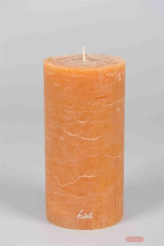 Bild von Rustic Zylinderkerze, 20cm x Ø100mm, amber