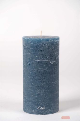 Bild von Rustic Zylinderkerze, 20cm x Ø100mm, petrol blau*