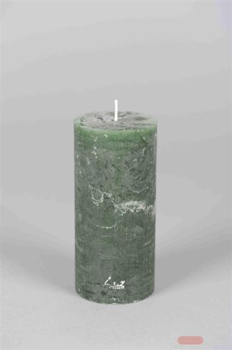 Bild von Rustic Zylinderkerze, 10cm x Ø50mm, tannengrün