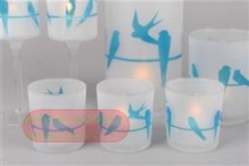 Bild von Windlicht, Hirondelle - 7.3 x 8cm, blau