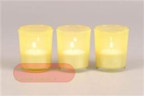 Bild von Windlicht, Ton sur Ton - 5.5x 6.5cm, yellow