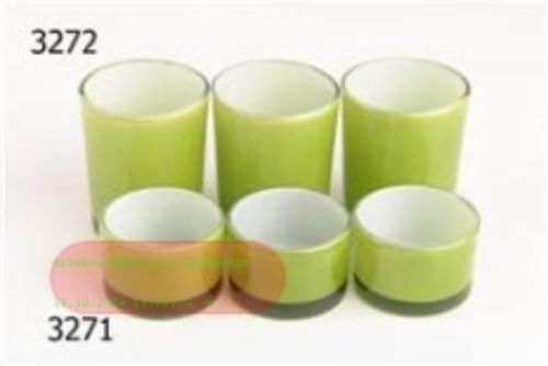 Bild von Votiv, Glas - 5.5x 6.5cm, moosgrün