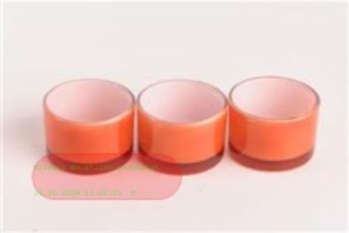 Bild von Votiv, Glas - 5x 3cm, orange