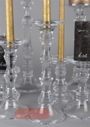 Bild von Kerzenständer, für Spitzkerzen 11x 29cm, klarglas