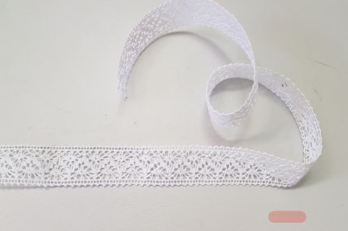 Bild von Band 10m/ 22mm, Häkel-Spitzenborte, weiss