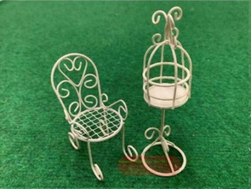 Bild von Deko Metall, Boudoir & Käfig 11cm - VE 6x 2, creme