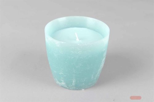 Bild von 1-Docht Kerze im Topf, H10,5cm x 115mm, lagune*