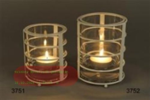 Bild von Windlicht, Circle metal - 11.5x 13.5cm, klar