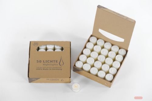 Bild von Teelicht, 24x Ø38mm VE 50/ 8h - transparent, weiss