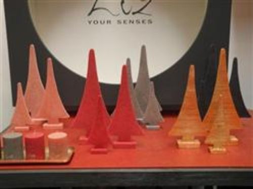 Bild von Baum, Paraffin Höhe 31cm, rot