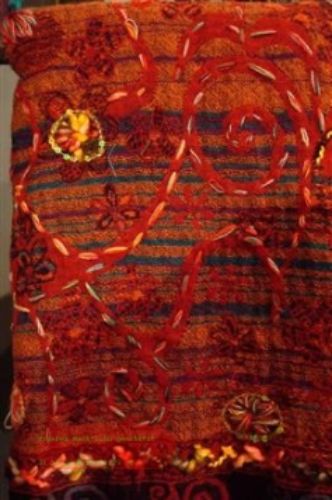 Bild von Schal, L180 x 70cm Wolle, dunkelrot