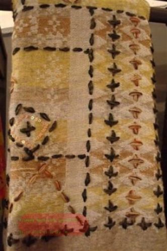 Bild von Schal, L180 x 70cm Wolle, gelb/elfenbein