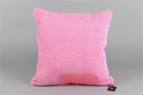Bild von Kissen, L45 x W45cm Chenille Herringbone, fuchsia/