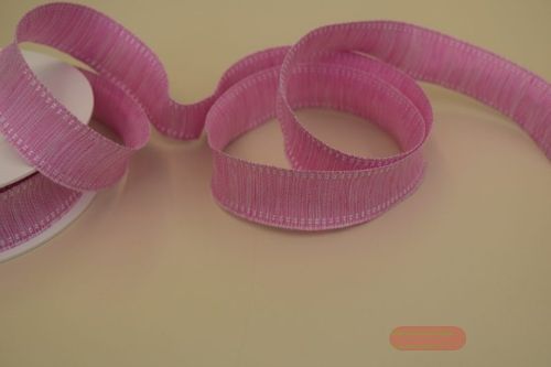 Bild von Band 20m/ 25mm, Uni gewoben 2-farbig, pink