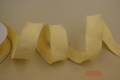 Bild von Band 20m/ 25mm, Uni gewoben 2-farbig, gelb