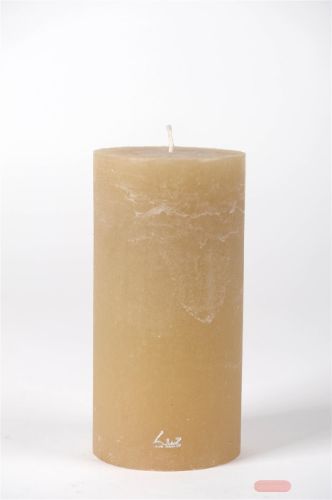 Bild von Rustic Zylinderkerze, 20cm x Ø100mm, latte