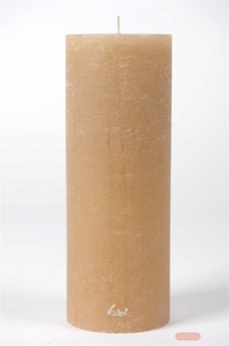 Bild von Rustic Zylinderkerze, 27cm x Ø100mm, latte