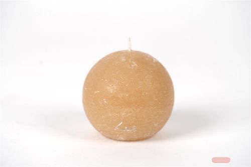Bild von Rustic Kugelkerze, Ø 80mm, latte