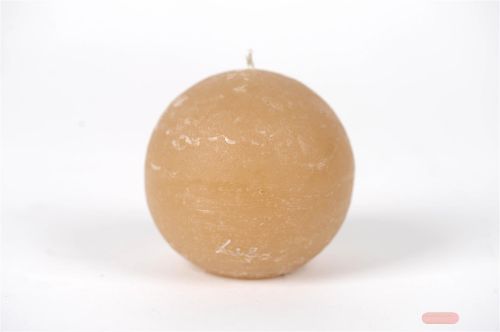 Bild von Rustic Kugelkerze, Ø100mm, latte