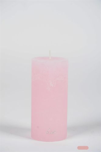 Bild von Rustic Zylinderkerze, 15cm x Ø70mm, strawberry