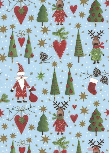 Bild von Bogen 70x 100cm, Zermatt Deco, hellblau