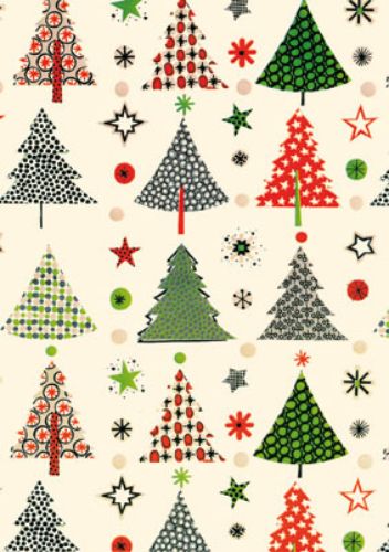 Bild von Bogen 70x 100cm, Leukerbad Bäume, bunt