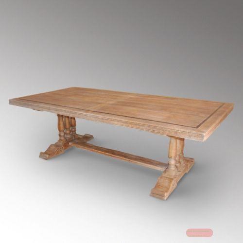 Bild von Tisch, Holz massiv 244x 122x 75cm, 3-fach Fuss