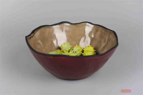 Bild von Schale, Pittoresque Keramik 30x 13cm, rosewood