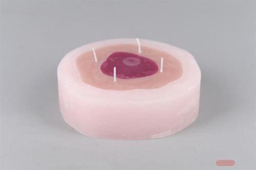 Bild von 4-Docht Zylinderkerze, H5cm x 170mm, rosa*