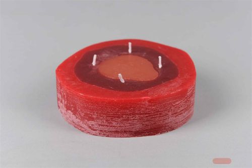 Bild von 4-Docht Zylinderkerze, H5cm x 170mm, rot*