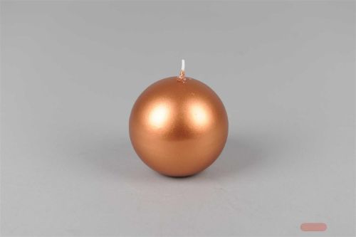 Bild von Metall Kugelkerze,   8cm x   80mm, copper