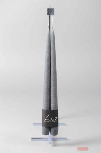 Bild von Rustic Tauchkerze, 30cm x 22mm - Paar, basalt