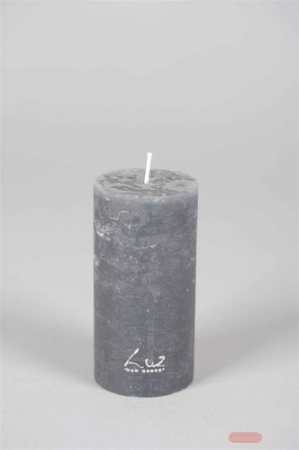 Bild von Rustic Zylinderkerze, 12cm x Ø60mm, basalt