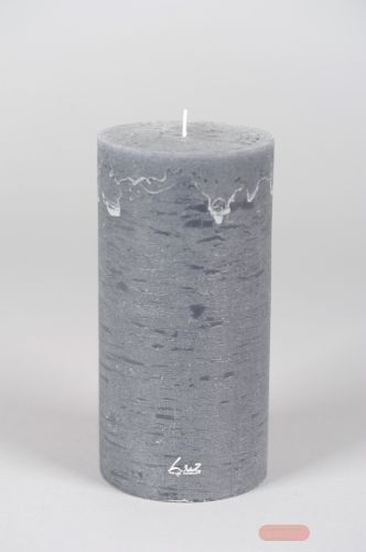 Bild von Rustic Zylinderkerze, 20cm x Ø100mm, basalt