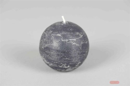 Bild von Rustic Kugelkerze, Ø100mm, basalt